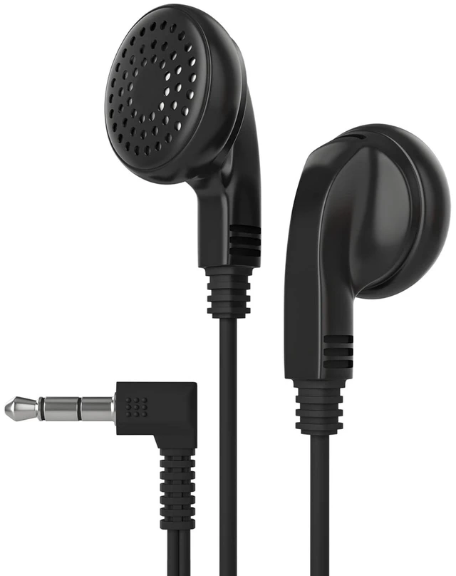 Main image of Maeline Bulk Earphones with 3.5 mm Headphone Plug - 300 Pack Wholesale Bundle - Black