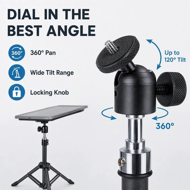 Alt view image 4 of 5 - WODHMIEY Starlink Mini Tripod Mount Adjustable Height Mini Tripod