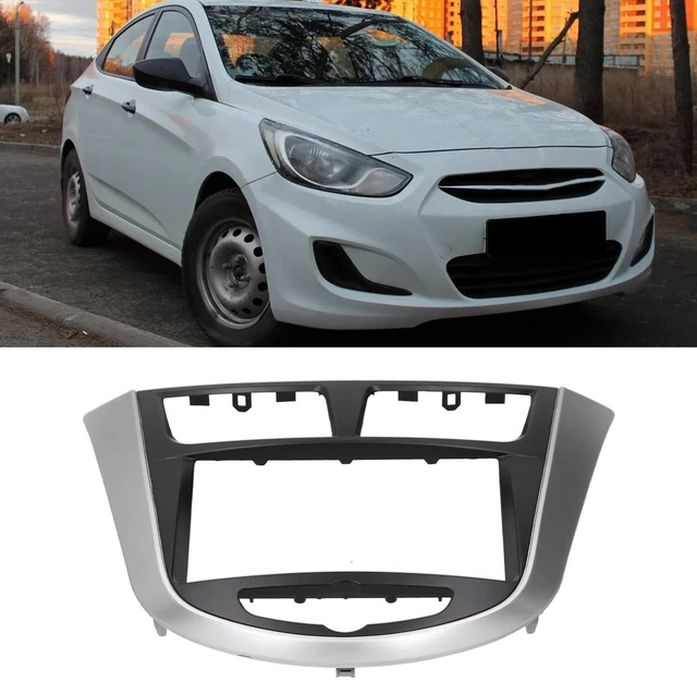 Alt view image 5 of 5 - Yctze Radio Stereo Dash Installation Trim Kit, 2Din Center Control DVD Fascia Navigation Panel Frame Fit for i25//Accent 2010-2014