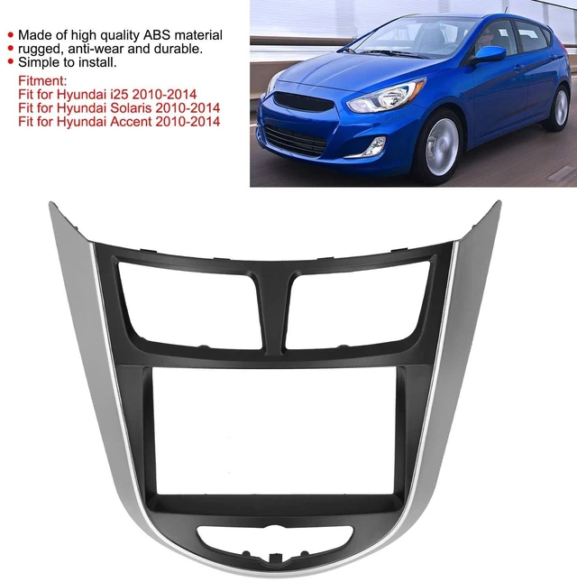 Alt view image 2 of 5 - Yctze Radio Stereo Dash Installation Trim Kit, 2Din Center Control DVD Fascia Navigation Panel Frame Fit for i25//Accent 2010-2014