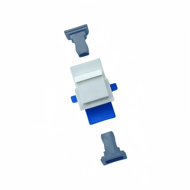 Alt view image 3 of 4 - TXWTXPJ-25 Pack SC/UPC Fiber Optic Coupler Keystone Jack Fiber Optic Coupler SC Keystone Jack Coupler SC Simplex Singlemode UPC Adapter for Fiber Wall Plate- White