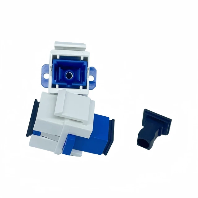Alt view image 2 of 4 - TXWTXPJ-25 Pack SC/UPC Fiber Optic Coupler Keystone Jack Fiber Optic Coupler SC Keystone Jack Coupler SC Simplex Singlemode UPC Adapter for Fiber Wall Plate- White
