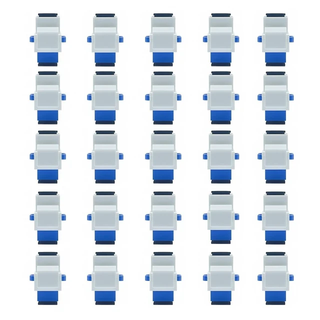 Main image of TXWTXPJ-25 Pack SC/UPC Fiber Optic Coupler Keystone Jack Fiber Optic Coupler SC Keystone Jack Coupler SC Simplex Singlemode UPC Adapter for Fiber Wall Plate- White