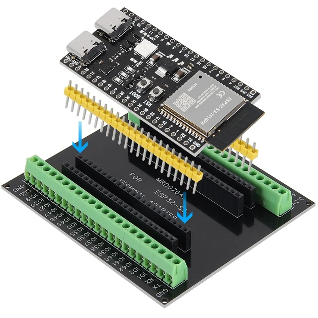 Alt view image 2 of 5 - 3Set ESP32-S3 N16R8 Kit with 16MB Flash 8MB PSRAM ESP32 S3 Expansion Boards Terminals Compatible with Arduino IDE MicroPython