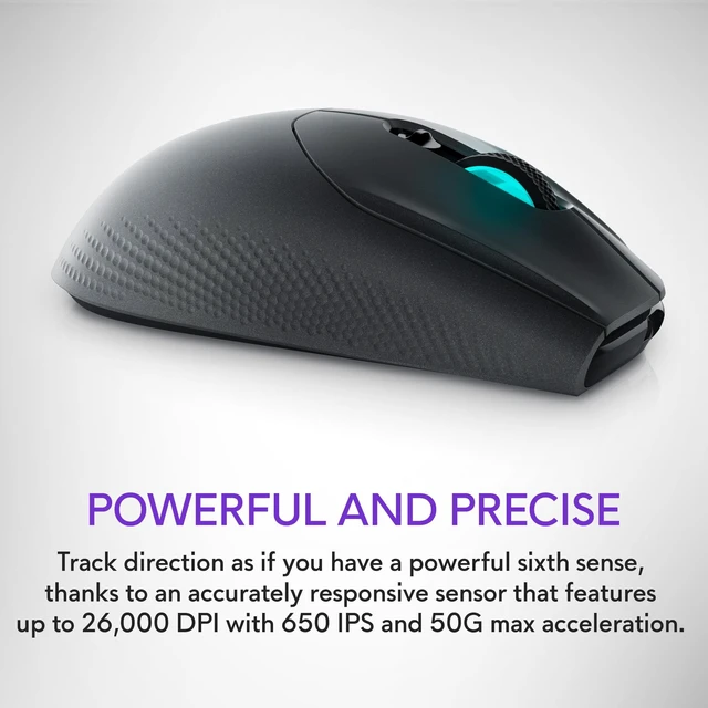 Alt view image 5 of 5 - Alienware Wireless Gaming Mouse AW620M, 26000 DPI, 7 Buttons