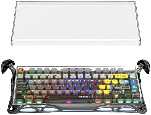 Main image of Geekria Keyboard Dust Cover Compatible with GravaStar Mercury K1/ Pro/Lite/ V75 Pro/Lite/HE, Clear Acrylic Keypad Cover