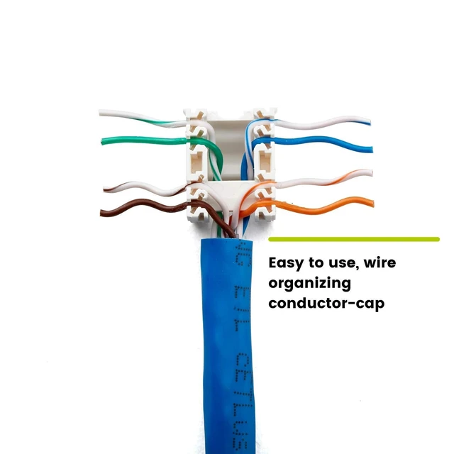 Alt view image 3 of 5 - TRUE CABLE Cat6 Toolless Keystone Jack, Unshielded (UTP), PoE++ (4PPoE) 100W, UL Listed, ETL Verified, ANSI/TIA Certified, Modular RJ45 Female, White, 12 Pack