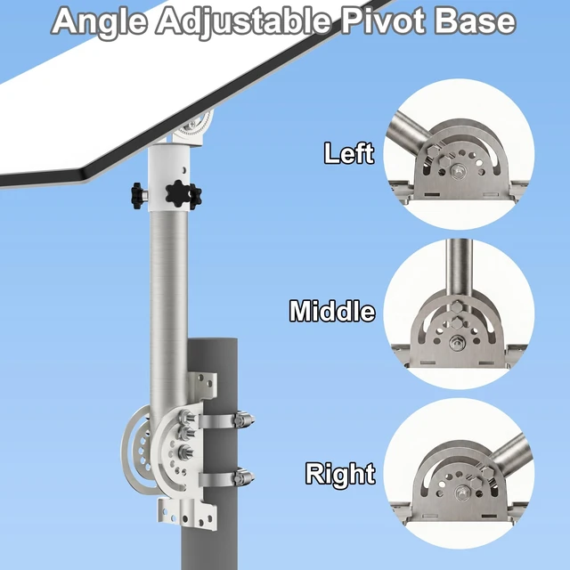 Alt view image 4 of 5 - bluedery Starlink Standard 4 Roof Mount Kit, 160 Tilt, 430 Stainless Steel