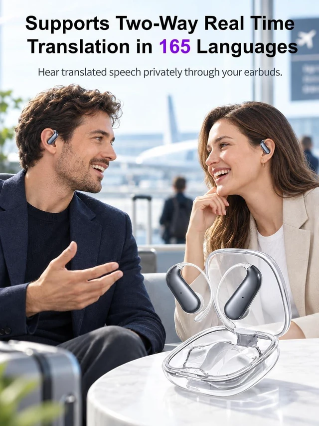 Alt view image 3 of 5 - NE38 AI Translation Earbuds Real Time 165 Languages Translator Headphones