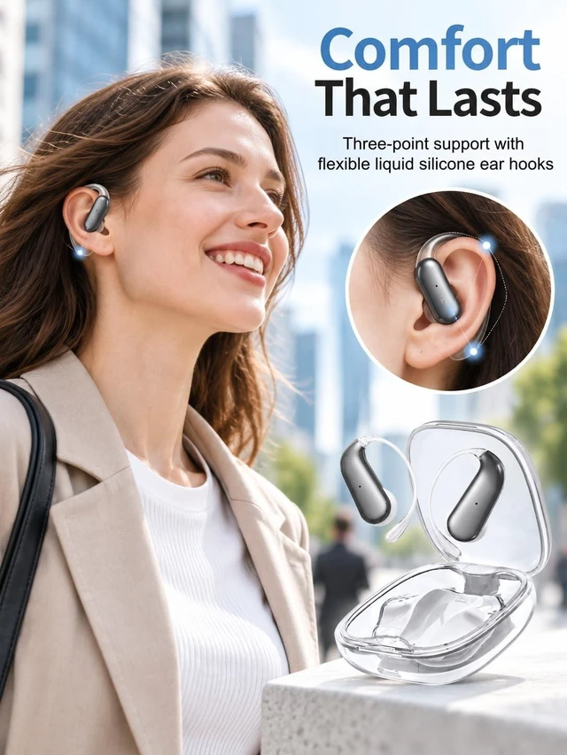 Alt view image 5 of 5 - NE38 AI Translation Earbuds Real Time 165 Languages Translator Headphones