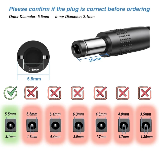 Alt view image 5 of 5 - 12V Power Supply, 12V 2A 24W Power Supply AC100-240V to DC 12 Volt Adapter with 5.5mm x 2.1mm Tip and LED Terminal Connector for LED Strip Lights, CCTV Cameras, Routers and More, 5 Pack