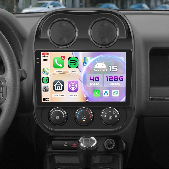 Main image of 4+128GB Android Car Radio for Jeep Compass Patriot 2010-2016 with 5Ghz WiFi
