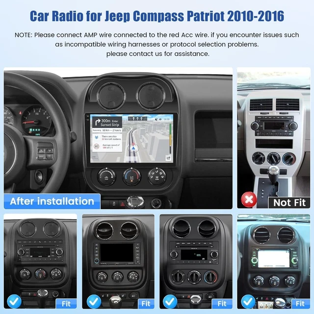 Alt view image 2 of 5 - 4+128GB Android Car Radio for Jeep Compass Patriot 2010-2016 with 5Ghz WiFi