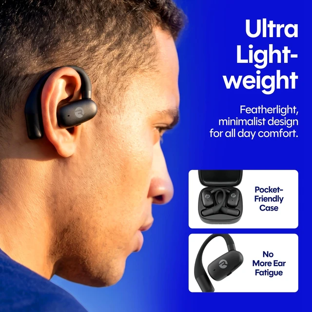 Alt view image 3 of 5 - Raycon Everyday Open Ear Earbuds, Dual Mic, 40H, Purple