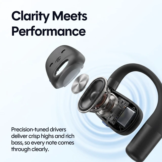 Alt view image 4 of 5 - Raycon Everyday Open Ear Earbuds, Dual Mic, 40H, Purple