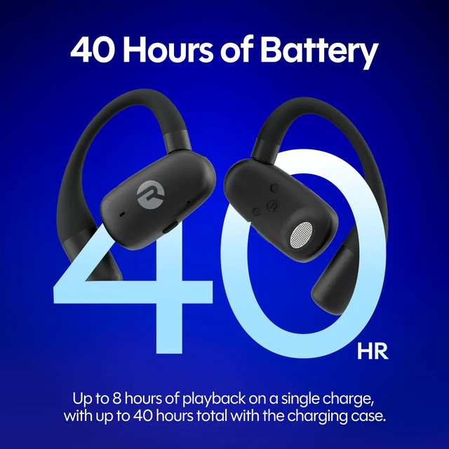 Alt view image 5 of 5 - Raycon Everyday Open Ear Earbuds, Dual Mic, 40H, Purple