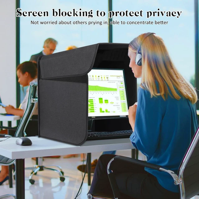 Alt view image 5 of 5 - 21.5 inch Display Monitor Hood Sunshade Desktop Computer Sunshade, Small