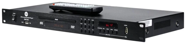 Main image of CMX Audio DMT200 19" Rack Mount DVD Player with USB/FM/Bluetooth; Stereo DVD and Coaxial Outputs; 2 Separate Stereo Line Outputs for DVD/USB1 and FM USB2; 100V/220VAC, 50-60Hz; 600 Ohm Audio Input