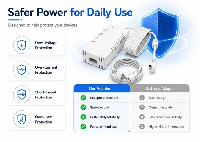 Alt view image 5 of 5 - 54V 210W Power Adapter Compatible with Ubiquiti UACC-Adapter-AC-210W, Replacement AC DC Power Supply for UniFi US-XG-6POE, USW-Ultra-210W and 6/8-Port PoE Switches, Industrial Grade, White