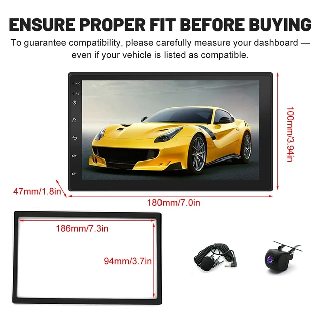 Alt view image 5 of 5 - 7" Touch Screen Car Stereo for Toyota 4RUNNER 19901995, 2+32G