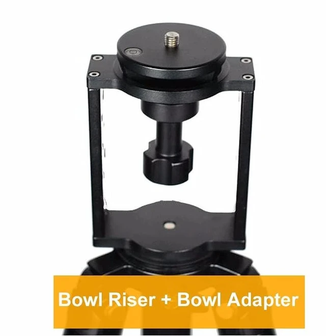 Alt view image 5 of 5 - 100mm Bowl Adapter, Metal CNC 100mm Half Ball Flat to Bowl Adapter Convert