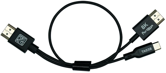 Main image of Portkeys 8K HDMI Cable 48Gbps High Speed HDMI 2.1 Cord 2.5mm OD Ultra Thin Video Control Cable Compatible with LH7C for S0NY ZVE1/ZV-1/A9II/A6700/A7CII, CAN0N R5/R6/R6II/R7/R8, etc (TA03B, 30cm)
