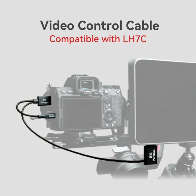 Alt view image 2 of 4 - Portkeys 8K HDMI Cable 48Gbps High Speed HDMI 2.1 Cord 2.5mm OD Ultra Thin Video Control Cable Compatible with LH7C for S0NY ZVE1/ZV-1/A9II/A6700/A7CII, CAN0N R5/R6/R6II/R7/R8, etc (TA03B, 30cm)