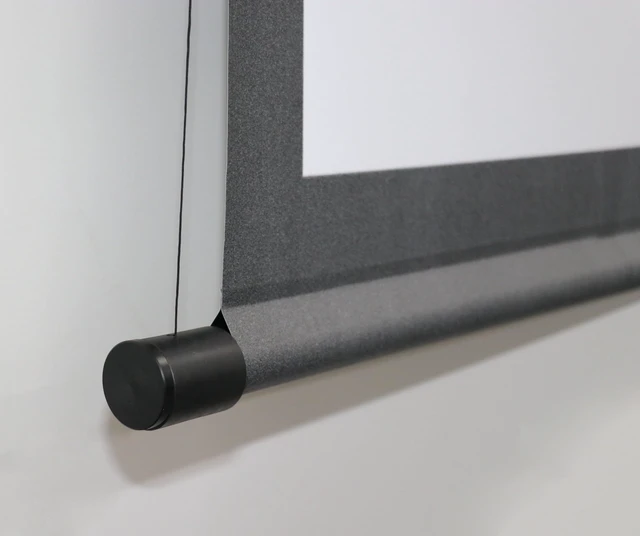 Alt view image 2 of 5 - Tensioned Motorized Electric Drop Down 4K/8K Projection Screen, 133" Diagonal 16:9 Matte White with White Aluminum Case Silver Ticket Products P169133