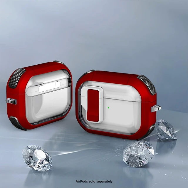 Alt view image 5 of 5 - SaharaCase - AirPods Pro 3 Case - Secure Lock ^^ Venture-X Series - Clear/Red