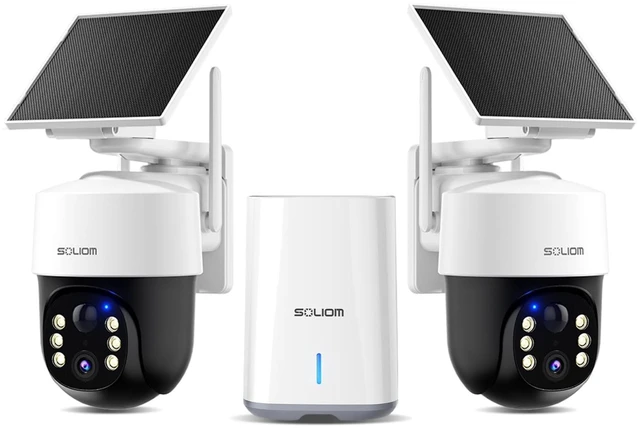 Main image of SOLIOM 4K Solar Security Cameras Wireless Outdoor System, 2-Cam Kit