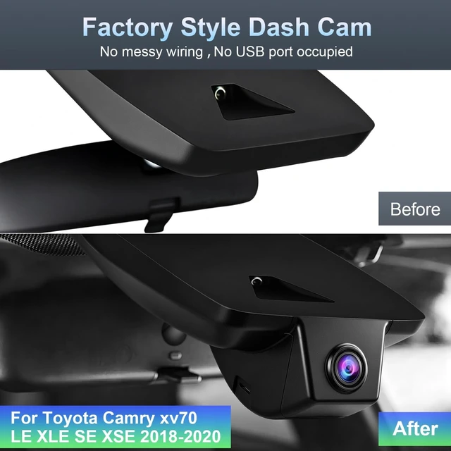 Alt view image 3 of 5 - 4K Front Dash Cam for Toyota Camry XV70 LE SE XLE XSE 2018-2020 OEM Look