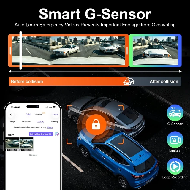 Alt view image 5 of 5 - 4K Front Dash Cam for Toyota Camry XV70 LE SE XLE XSE 2018-2020 OEM Look