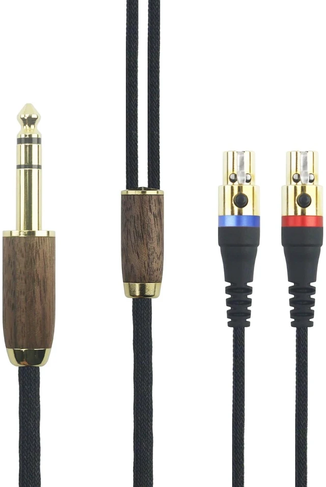 Main image of NewFantasia 6.35mm Audio Cable Replacement Upgrade Cable Compatible with Audeze LCD-2, LCD-4, LCD-3, LCD-X, LCD-XC, MM-500 Headphone 6N OCC Copper Silver Plated Cord Walnut Wood Shell