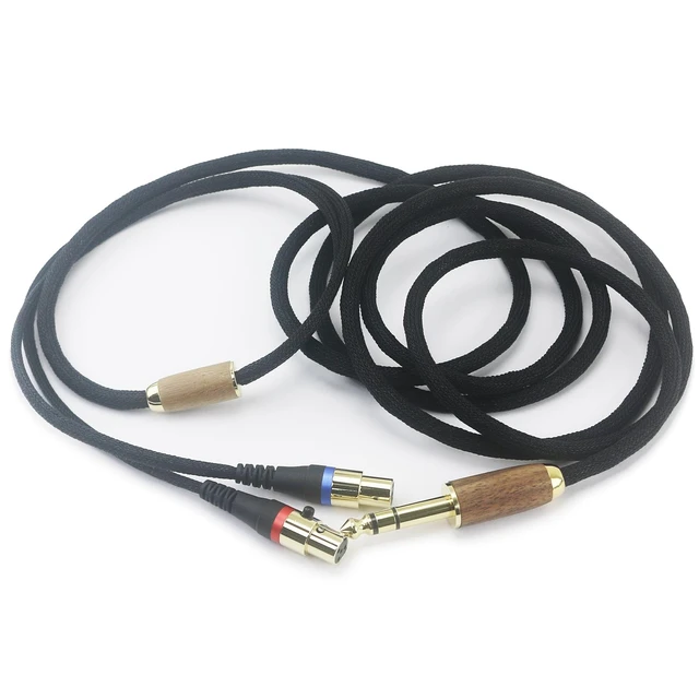 Alt view image 5 of 5 - NewFantasia 6.35mm Audio Cable Replacement Upgrade Cable Compatible with Audeze LCD-2, LCD-4, LCD-3, LCD-X, LCD-XC, MM-500 Headphone 6N OCC Copper Silver Plated Cord Walnut Wood Shell