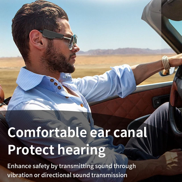 Alt view image 4 of 5 - Cuifati External Glasses Wireless Bluetooth Headphones Open Ear Audio Glasses with Bone Conduction Technology for Outdoor Sports & Driving Bluetooth 5.3 8H Playtime Universal Fit