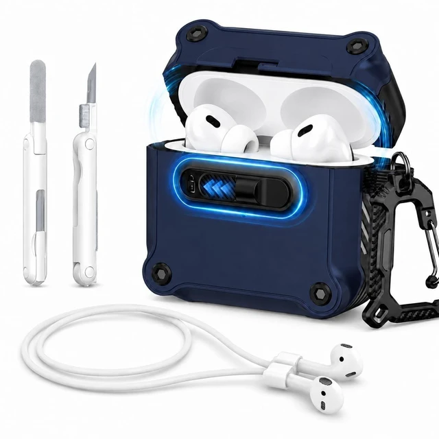 Main image of KASOTT for AirPods Pro 3 Case (2025), MagSafe, Secure Slide Lock, Carabiner