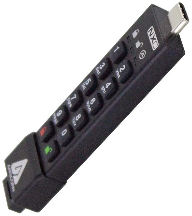 Main image of Apricorn 512GB Aegis Secure Key 3 NXC 256-Bit Hardware-Encrypted USB 3.2 Type C Flash Drive, FIPS 140-2 Level 3 Validated (ASK3-NXC-512GB)