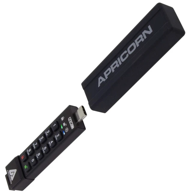 Alt view image 3 of 4 - Apricorn 512GB Aegis Secure Key 3 NXC 256-Bit Hardware-Encrypted USB 3.2 Type C Flash Drive, FIPS 140-2 Level 3 Validated (ASK3-NXC-512GB)