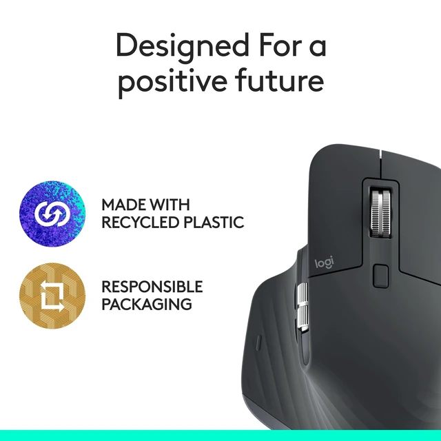 Alt view image 5 of 5 - Logitech MX Master 3S Wireless Mouse, Bluetooth, 8K DPI, Quiet Clicks, Fast Scrolling, Graphite