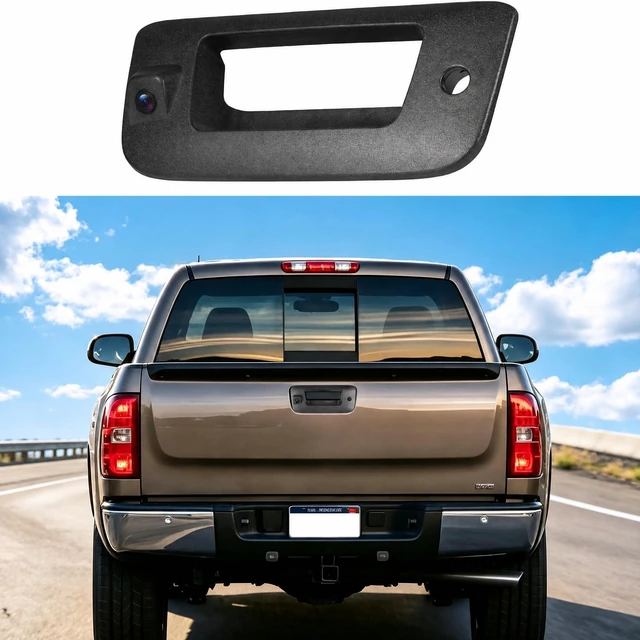 Main image of Backup Camera with Tailgate Handle Compatible with 2007-2014 Chevrolet Chevy Silverado,GMC Sierra Truck 1500 2500 3500, Tailgate Handle Backup Kit Replaces #22755304,Wide Viewing Angle Waterproof