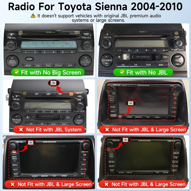 Alt view image 3 of 5 - Leadfan Linux Car Stereo for Toyota Sienna (Non JBL) 2004-2010