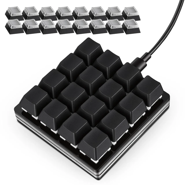 Main image of Mini Black 16key Programmable Shortcut Key Keyboard for Game Office Working