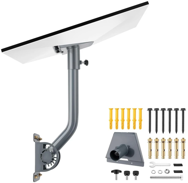 Main image of Starlink Mount for Standard 4/4X & Gen 3 V3, Adjustable Wall Roof Pole Mount Kit with Aluminum Pipe Adapter, Heavy-Duty Stainless Steel, 360 Rotation