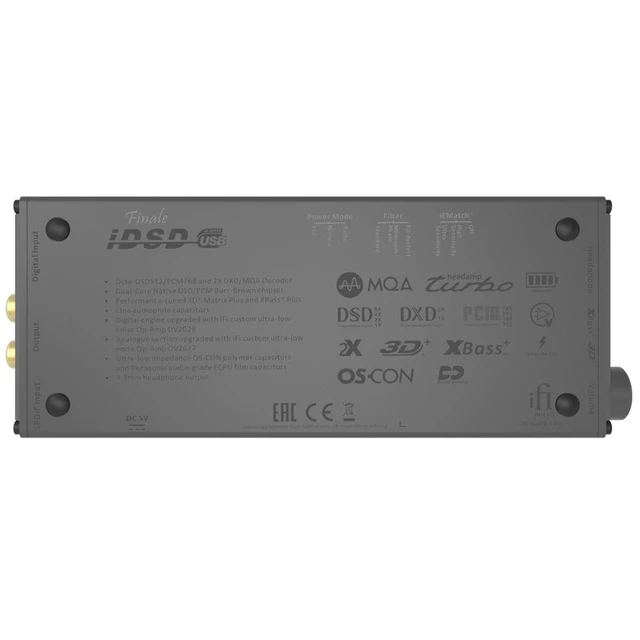 Alt view image 3 of 5 - iFi AUDIO micro iDSD Signature Finale Portable Headphone Amp and DAC, MIDI