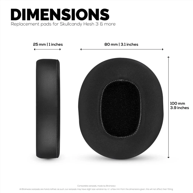 Alt view image 5 of 5 - Hybrid Earpads for Skullcandy Crusher Wireless, Hesh 3/ANC/EVO, Venue ANC & More. Cooling Gel Gaming Cushions with Super Soft Fabric & Thick Memory Foam - By Brainwavz