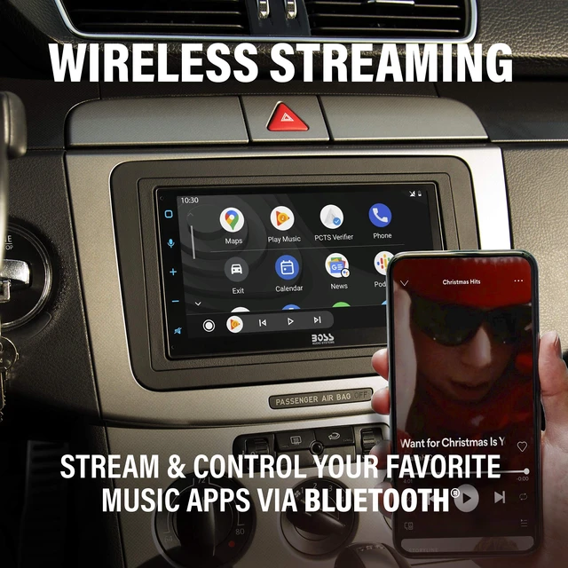 Alt view image 4 of 5 - BOSS Audio Systems Elite Series BE950WCPA Wireless Apple CarPlay Android Auto Car Multimedia Player - 6.75 Inch Capacitive Touchscreen, Bluetooth, No DVD