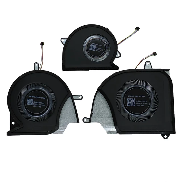 Alt view image 2 of 2 - Replacement New CPU+GPU+Small Fan Cooling Fan for ASUS ROG Flow X16 GV601V GV601R GV601RE GV601RM GV601RW (FPCG DFS5J129134524 DC5V 0.5A Small Fan) FPCF DFSCK221051825 FPCJ DFSCM227163925 DC12V 1A