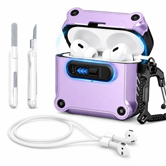 Main image of KASOTT for AirPods Pro 3 Case (2025), MagSafe, Secure Slide Lock, Carabiner