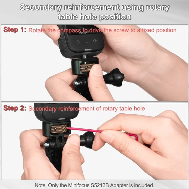 Alt view image 3 of 5 - MINIFOCUS 1/4" Adapter Screw Head Camera Mount(2Pcs), Camera Tripod Mount for Gopro Adapter, CNC Aluminum Conversion Adapter for GoPro Hero, DJI, Insta360, Sjcam Action Cameras Accessories