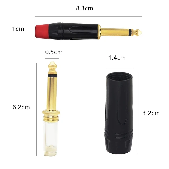 Alt view image 5 of 5 - Yuchenfeng 1/4" TS Mono Plug to Bare Wire Speaker Cable - 6.35mm Male Adapter Replacement Open End for Guitar, Mic & DJ Gear ^^ Hi-Fi Audio (50FT)